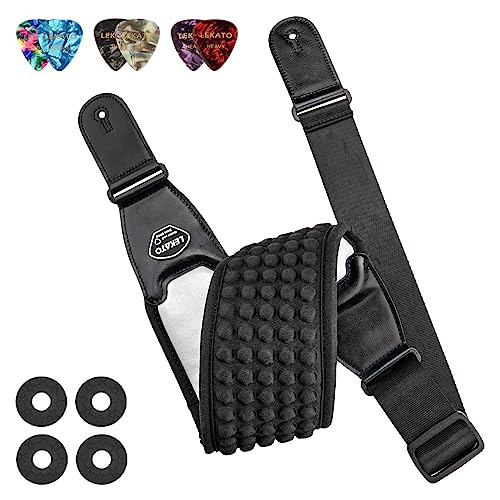 LEKATO Padded Guitar Straps for Electric Guitar & Bass