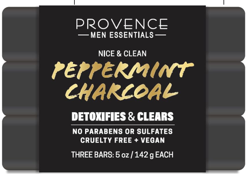 Peppermint Charcoal Set Detoxifies & Clears 3 Bars 5oz