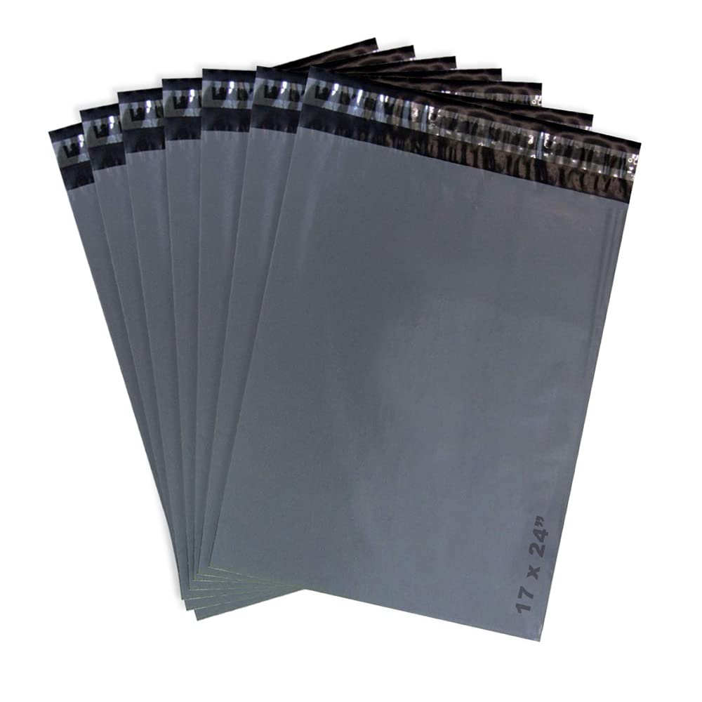 500 x Grey Mailers Bags Postage Bags with Waterproof Plastic Bags (17" x 24") L1074-500