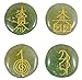 Produktbild Harmonize Runde Form Lose 4 Stuck Nephrit Reiki Kristalle Karuna Symbol Heilung