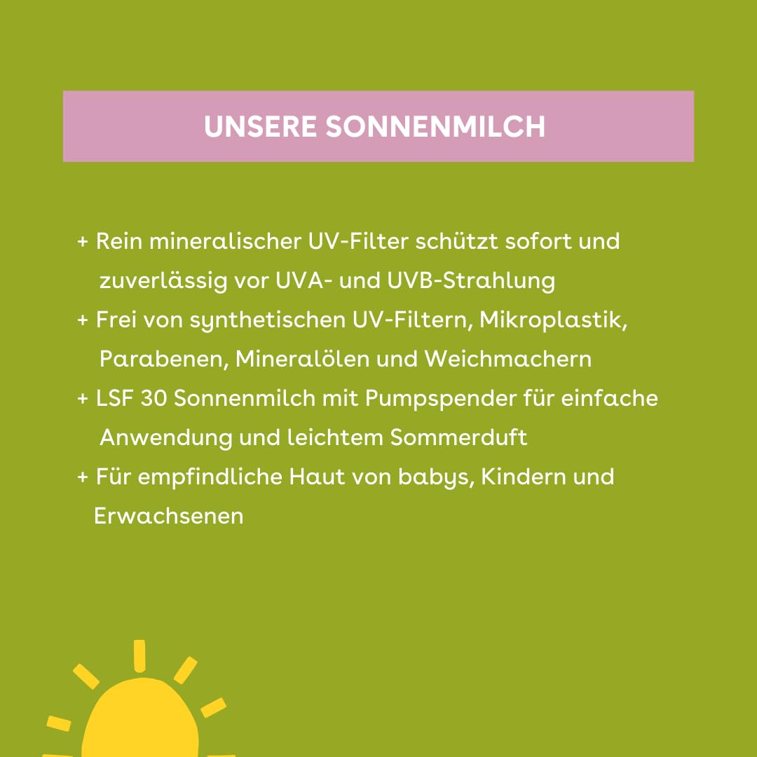 boep Sonnencreme LSF 30 (200 ml) – Mineralischer Sonnenschutz für Babys, Kinder & Erwachsene – Mit Zinkoxid – Ohne chemische UV-Filter, Phthalate & DHHB – Vegane Naturkosmetik