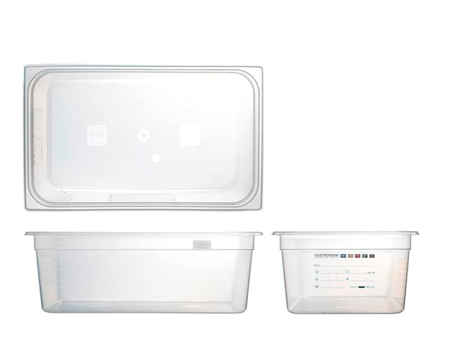 758115 Gastronorm in Polipropilene Haccp Gn1/1, Cm 52 X 32 X 15 H