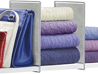 Lynk Vela Shelf Dividers - Closet Shelf Organizer - Platinum