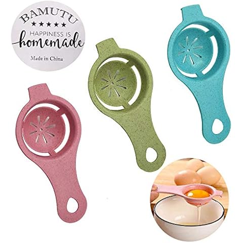 3PCS Egg Separator Egg Yolk White Separator Egg White Separator Egg Whites Strainer Filter Divider Egg Separator Tool Kitchen Baking Gadget Cover
