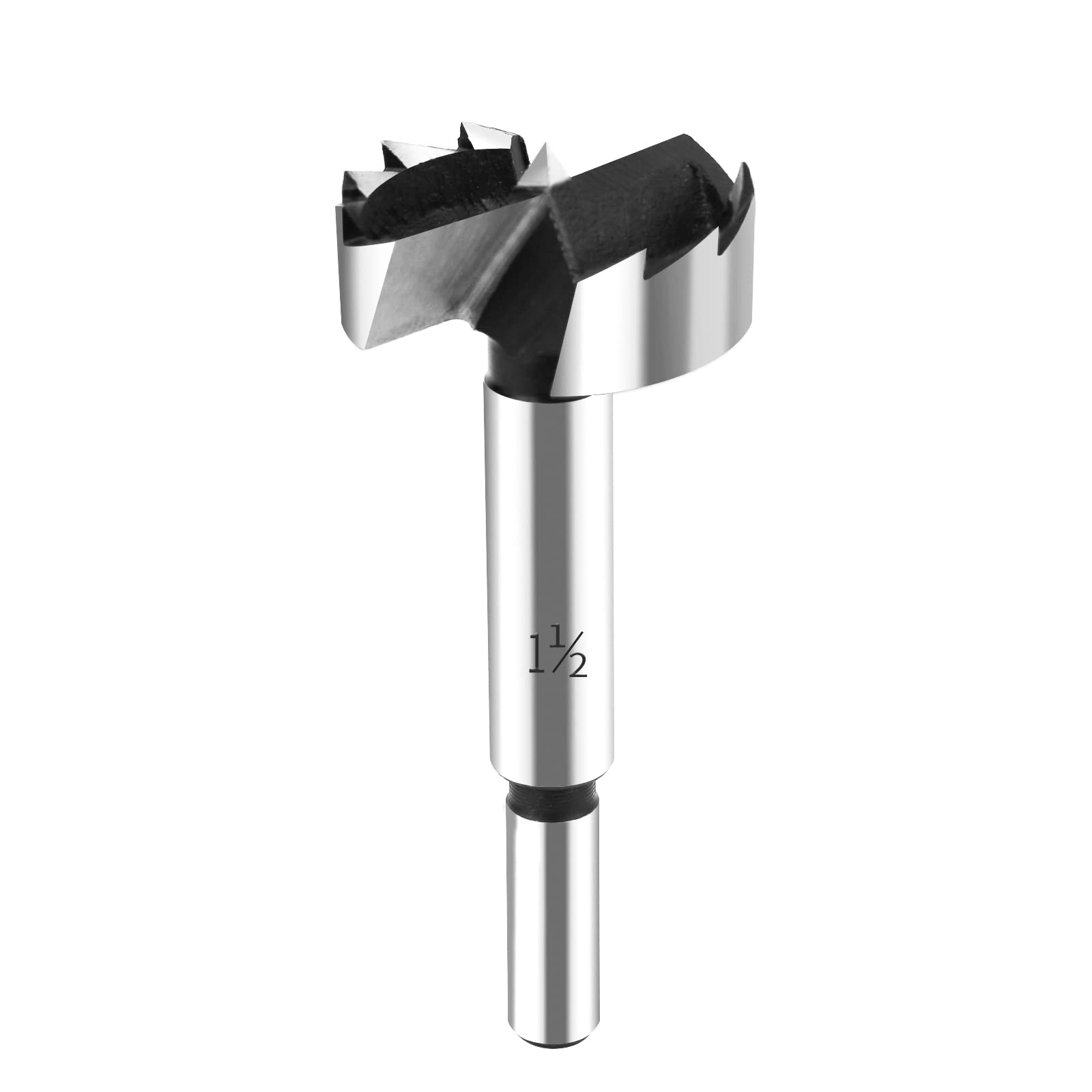 HPHOPE 1-1/2 Inch Forstner Bit, 1-1/2" Forstner Drill Bit for Wood, Drill Bits Round Shank