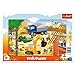 Trefl- Puzzle con Cornice 15 Elementi, in Cantiere, per Bambini dai 3 Anni, Colore