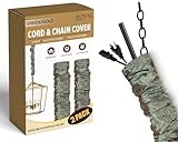 Royal Designs CC-12-GOG Silk-Type Fabric Cord & Chain Cover with Touch Fastener, 4 Feet, Gold Green