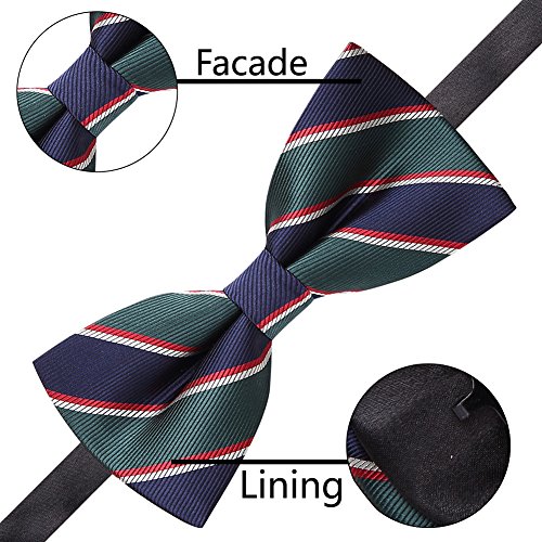 Image of AUSKY 8 PACKS Elegant Adjustable Pre-tied Bow Ties for Men Boys (1&4&5&6&8 Pack for option)