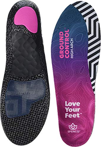 Spenco Ground Control High Arch Black XL (Men's 12-13, Women's 14-15) Regular