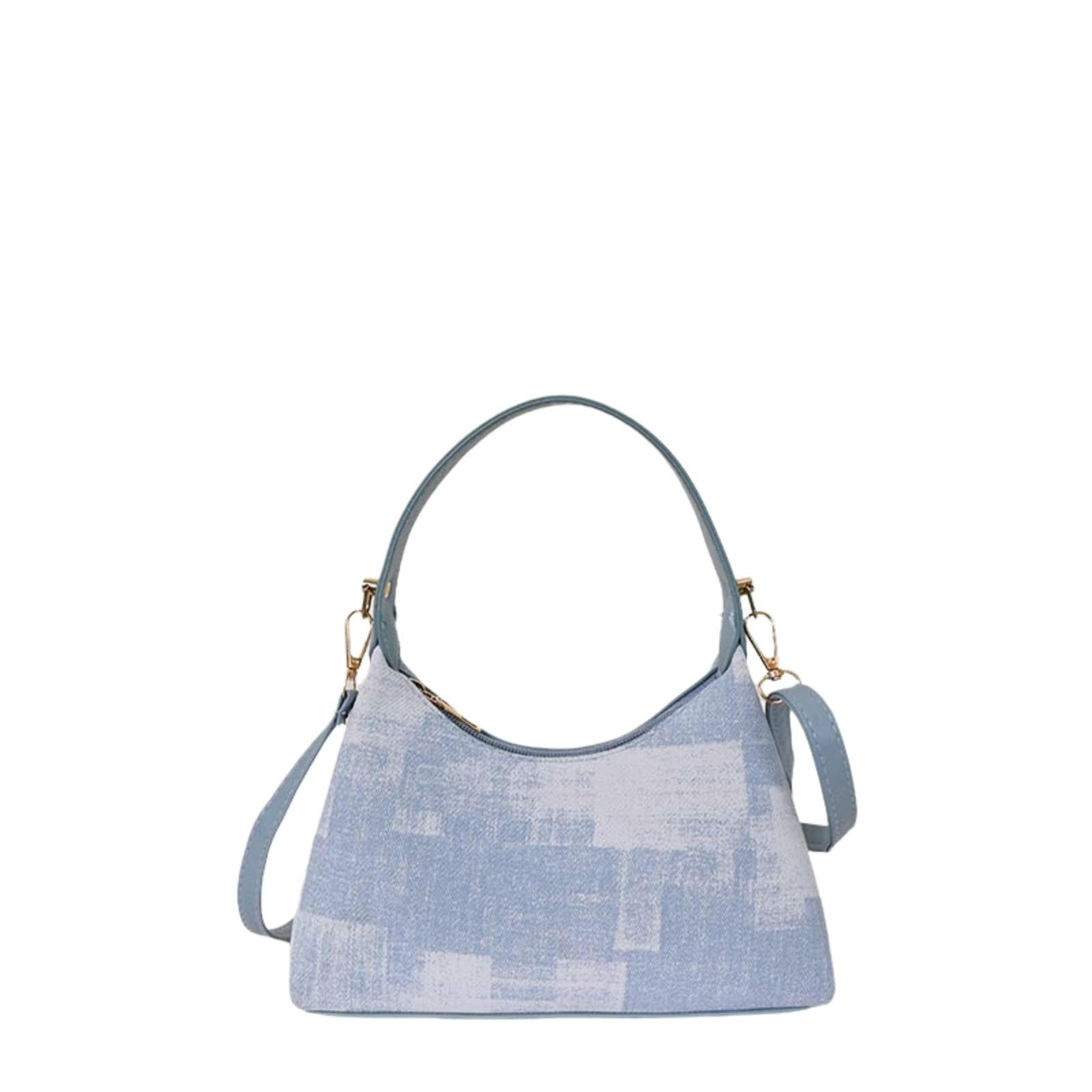 Sac à main femme bleu texturé au design de niche et finitions premium