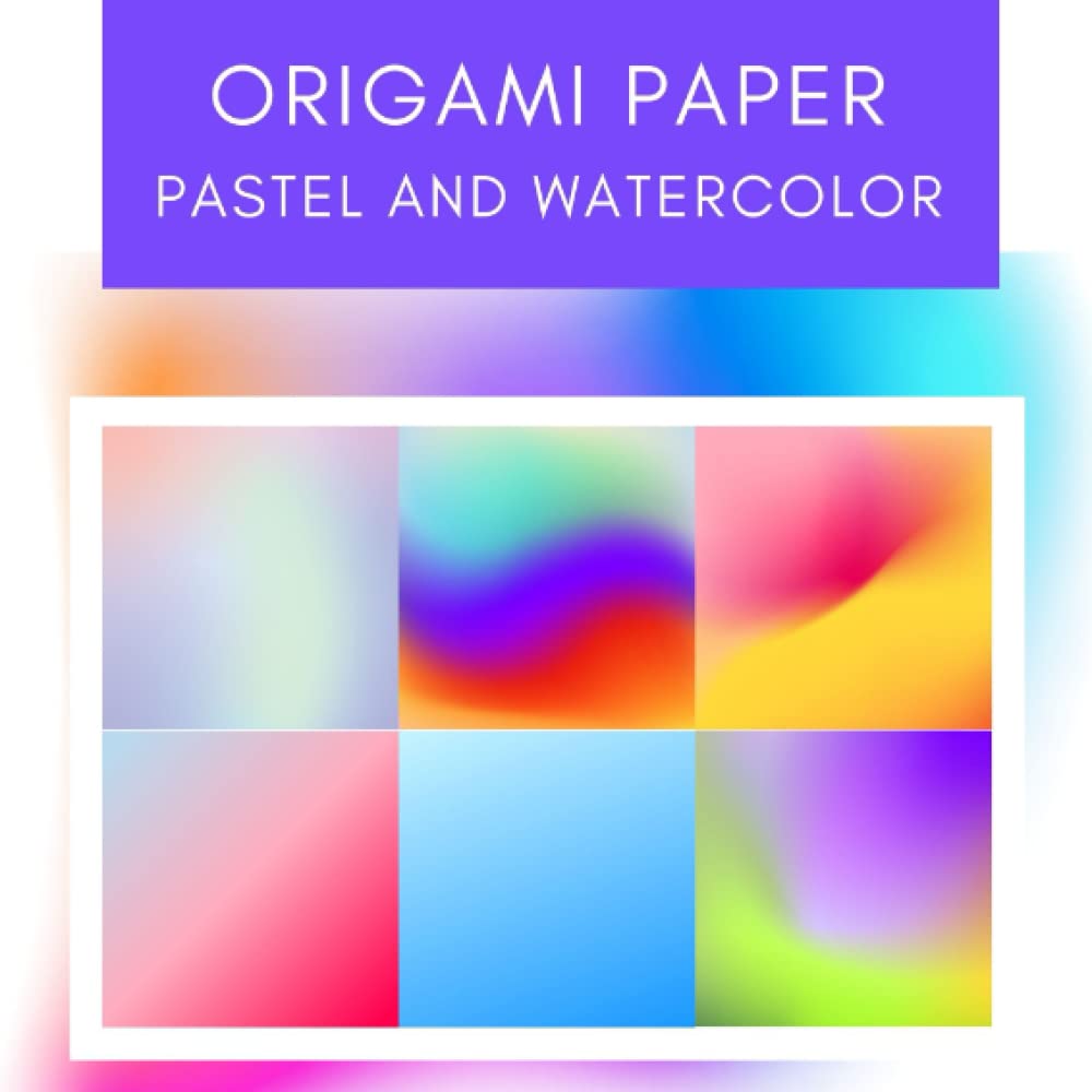Origami Paper Pastel and Watercolor: Double sided origami paper, 100 sheets, 8x8 inch, decorative scrapbooking paper