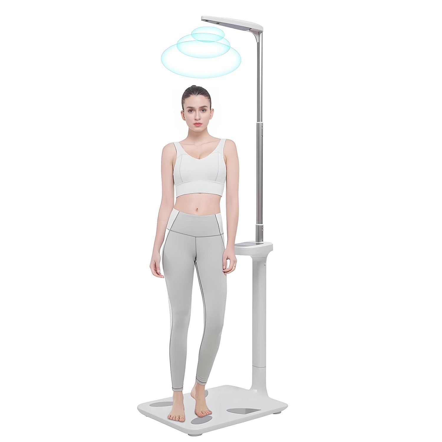 Analizador ultrasónico de Altura y Peso, báscula de Altura y Peso Corporal, Dispositivo para medir IMC, Grasa Corporal, calorías musculares y más, Bluetooth.