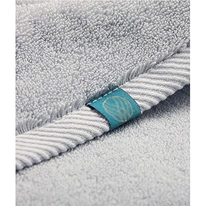 QTYQWC Handtücher, 3-teiliges Set, Handtücher, Badetücher, Waschlappen, schnell trocknend, reine Farbe, weiche Baumwolle, Handtücher, Badezimmer, Hotel, Sport, schnell trocknend (Farbe: Grau) (Grau) – Bild 3
