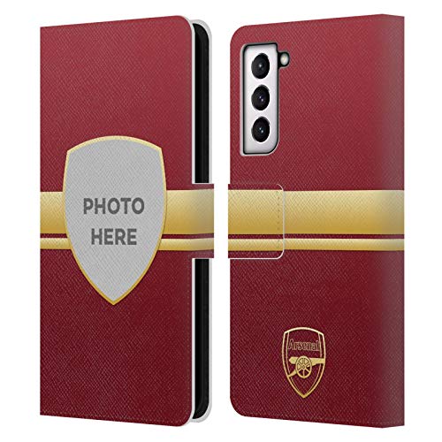 Coque en cuir Arsenal FC Samsung Galaxy S21 5G rouge et or étui photo