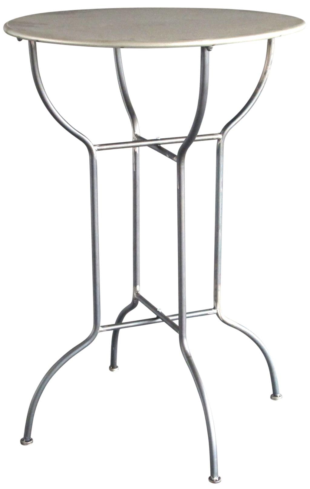 AUBRY GASPARD - Table Haute Mange-Debout en Métal Laqué - Finition Gris Antique - Ø 70 cm x Hauteur 104 cm - Livrée en Kit - Design Intemporel pour Cuisine et Bar - Convivialité et Élégance Assurées