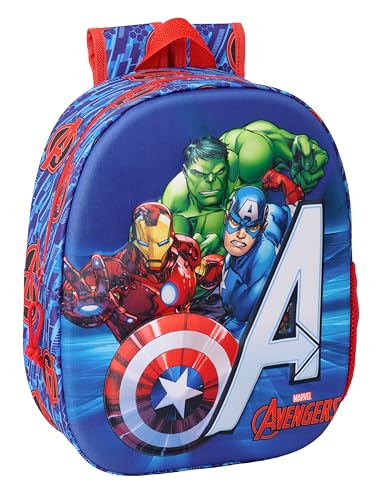 safta AVENGERS Sac à dos d'école 3D, design 3D,...