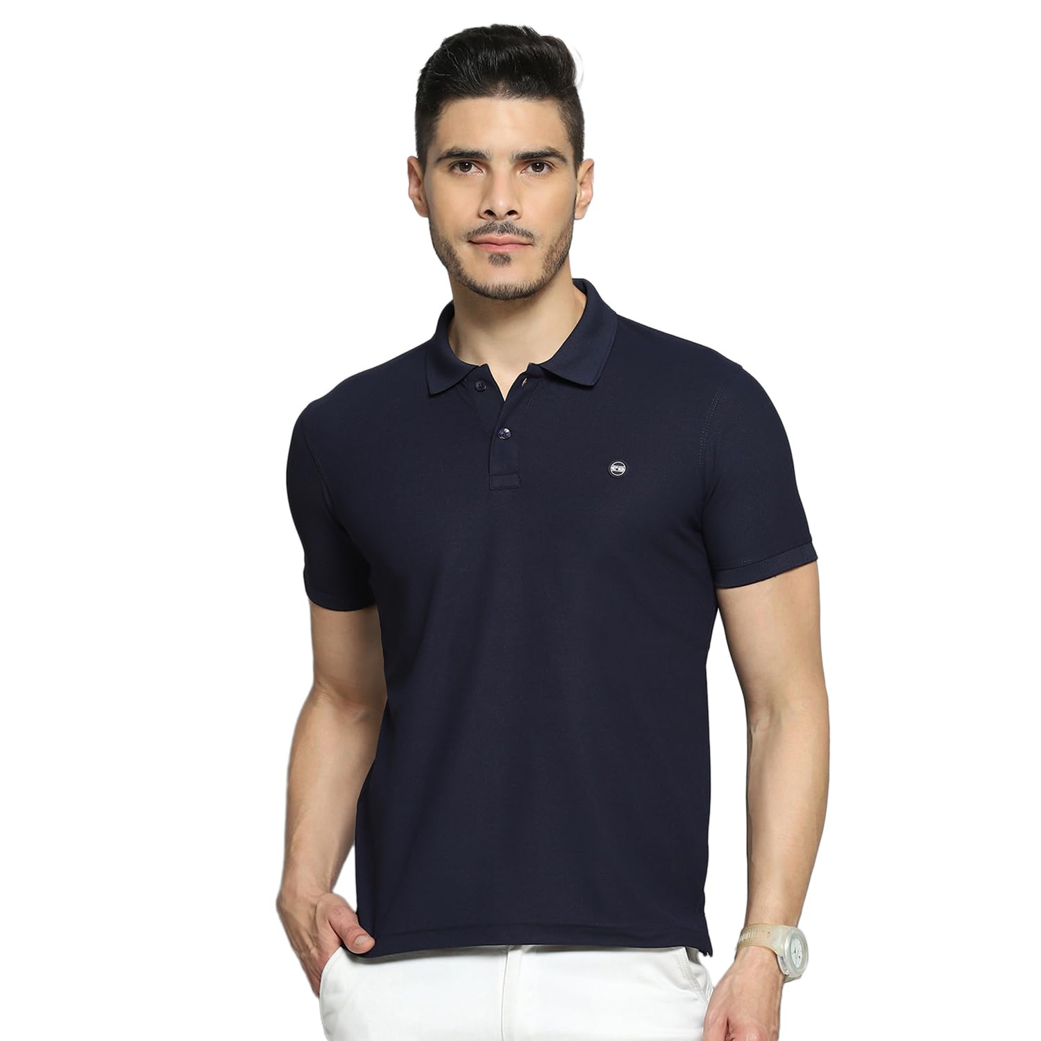 cloak & decker by Monte Carlo Men's Regular Fit Polo T-Shirt | Solid Pattern| Half Sleeve | Collared Neck | Casual Wear T Shirt for Men's-picture-23