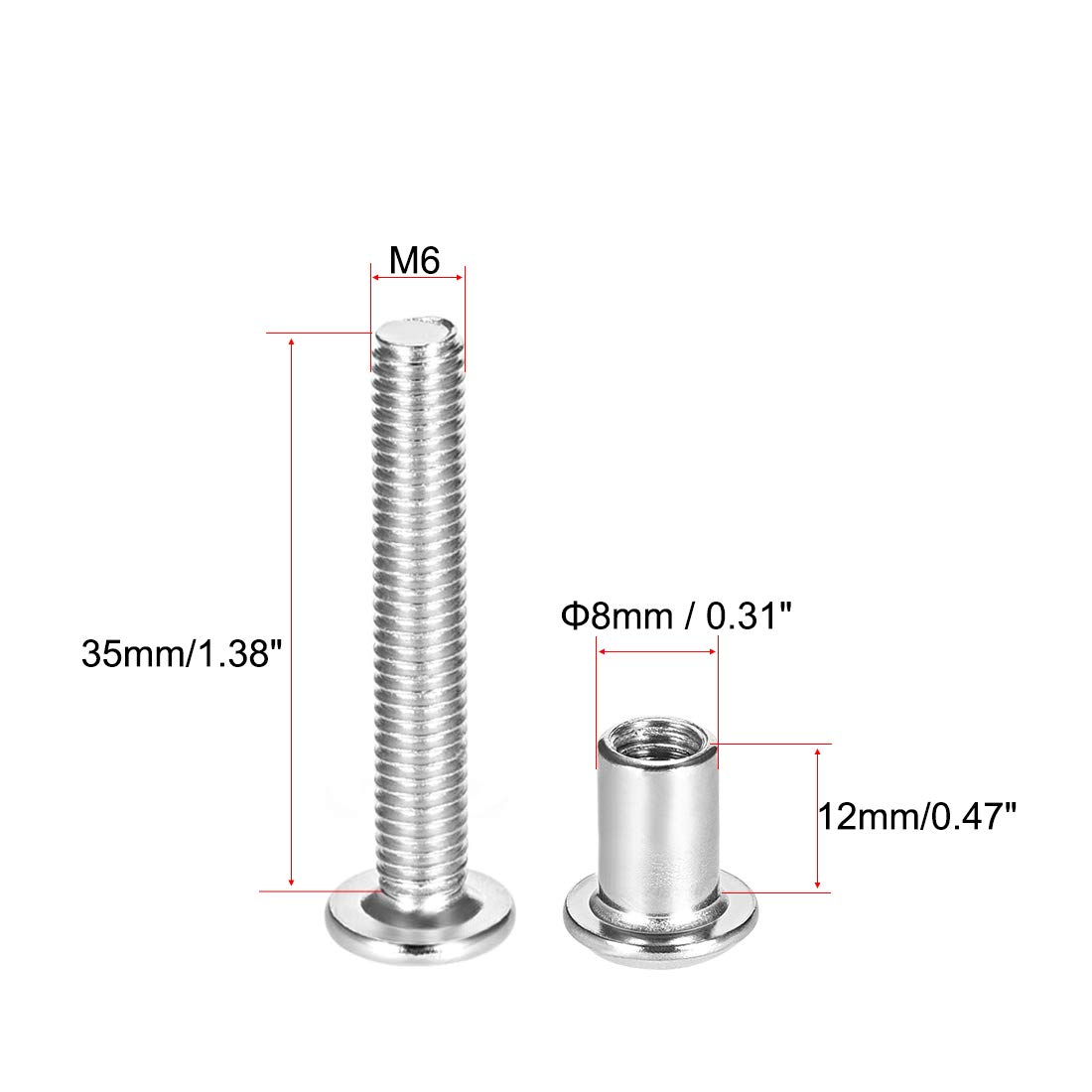 Stainless Steel Binding Screws - M6 x 35mm -2