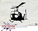 JINTORA Etiqueta para el Coche/Etiqueta engomada - El helicóptero UH 1H Iroquois - 89x99mm - JDM/Die Cut - Negro
