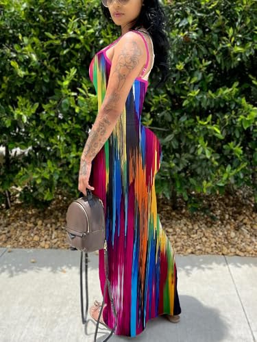Image of HTD Women Summer Sexy Bodycon Maxi Dress Casual Slim Long Dresses