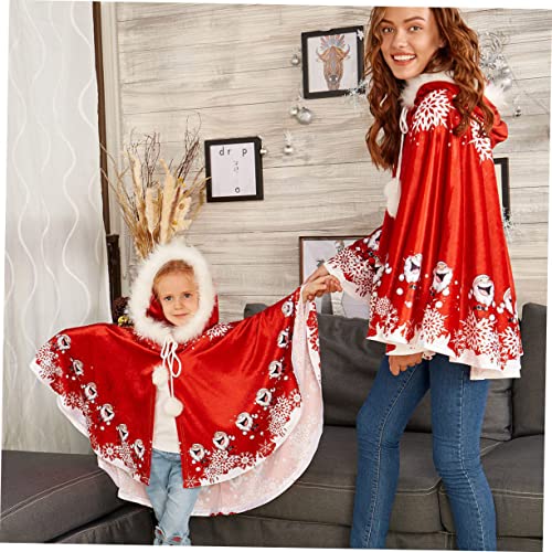 NOLITOY 1 Peça Capa De Natal Preta De Noel Trajes De Noel Poncho Capuz Capa De Cosplay De Natal Capa