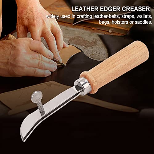Ferramenta de couro para artesanato com borda de aço inoxidável para artesanato em couro, ferramenta