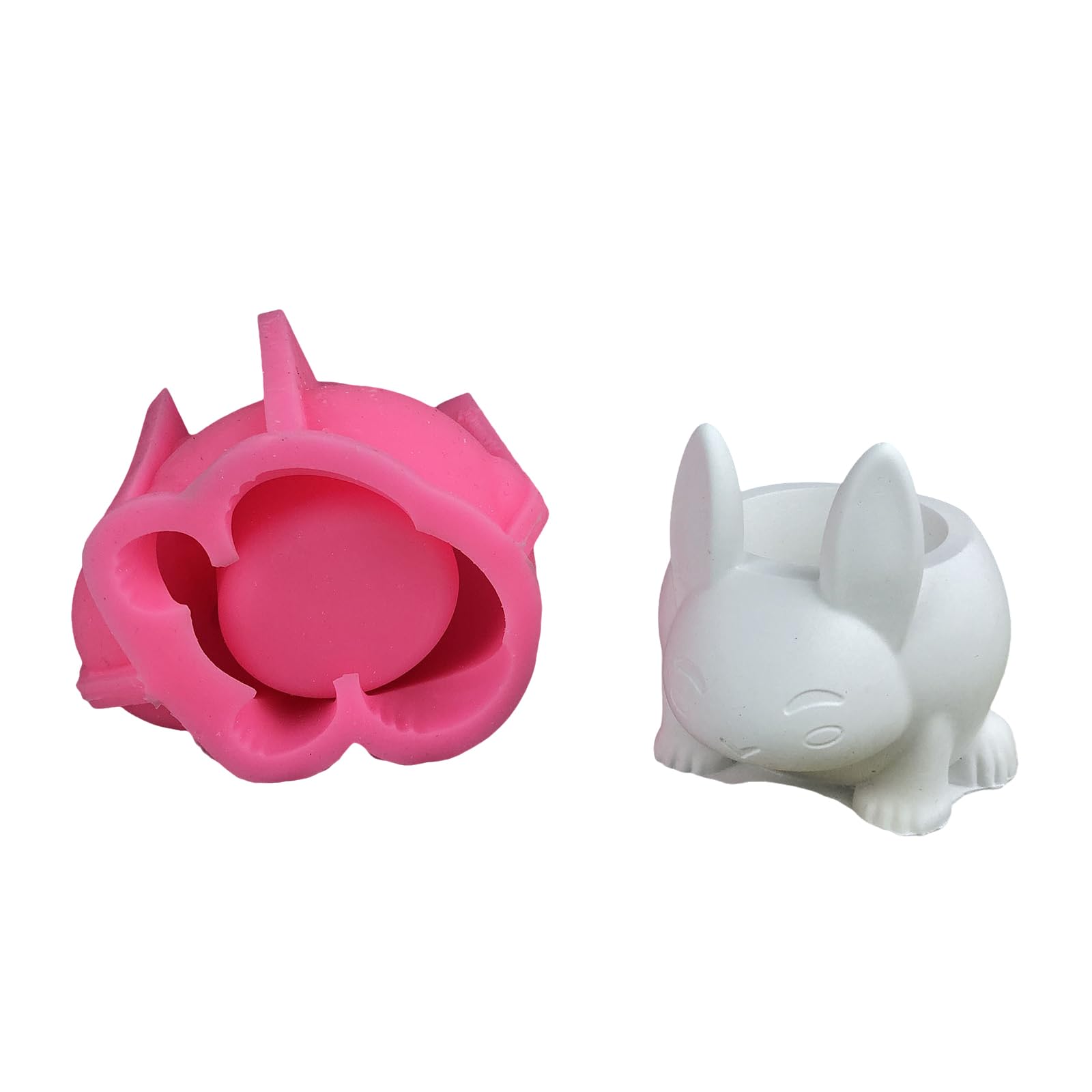 Moule pot de fleurs silicone lapin bricolage béton ciment résine pour cache-pot
