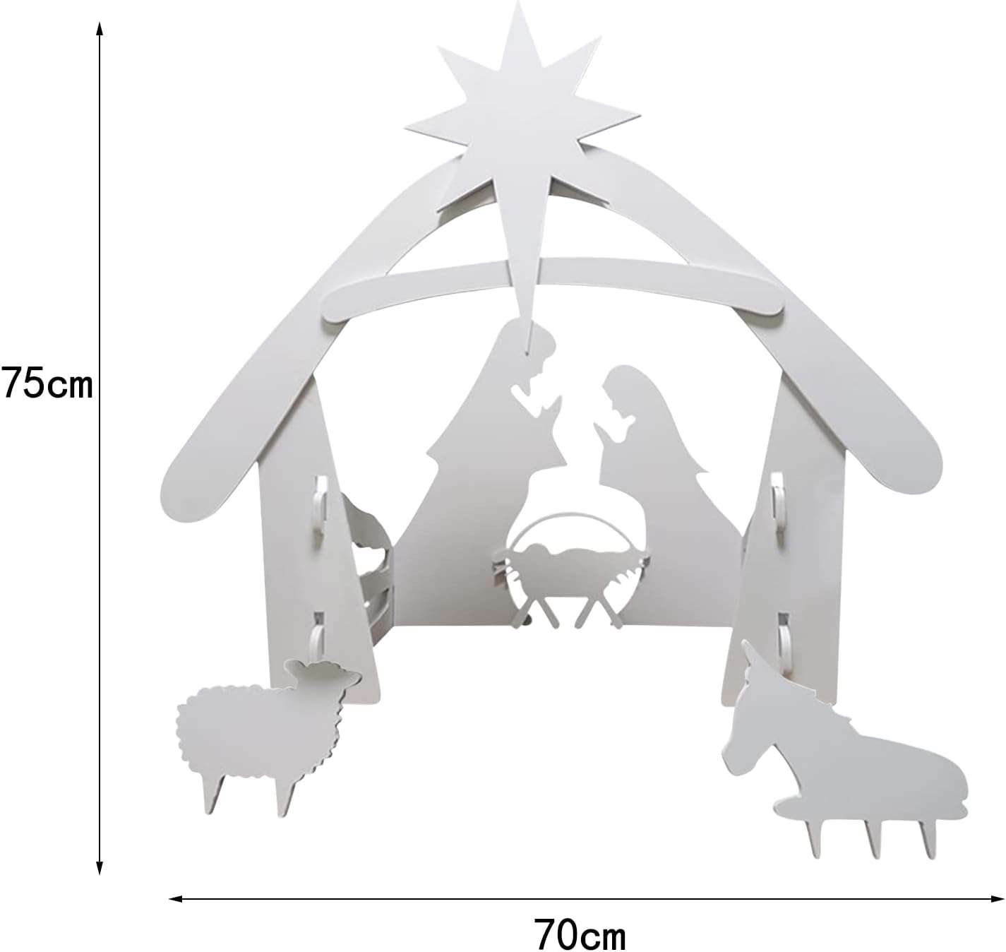 Ornaments， Decorations, Indoor Decoration, Home decoration Christmas Nativity Scene Stake, Outdoor Nativity Scene Sign, Waterproof Christmas Jesus Silhouette Logo for Outdoor Decor, Holiday Yard Sign