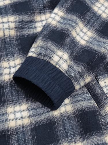 HOTake Men's Zip Up Quilted Lined Flannel Jacket with Corduroy Collar4