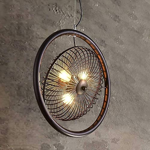 Lustre industriel globe noir luminaires de pendentif en métal mat design épuré