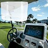 Zebrabox Golf Cart Touchscreen Waterproof Dust Cover, 9.847.14.5in Clear PVC Drawstring Protector, Adjustable Universal Fit for Club Car/EZGO/Yamaha, Ideal for Winter Storage