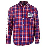 FOCO New York Giants Wordmark Basic Flannel Shirt Double Extra Large