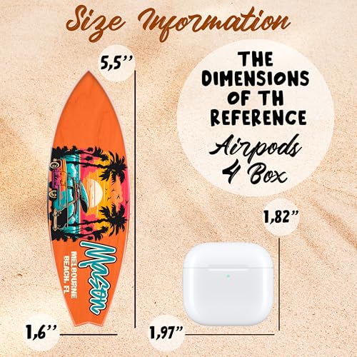 Imán decorativo acrílico con forma tabla de surf personalizado miniatura 3