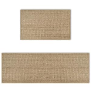 Artoid Mode Washable Non Slip Kitchen Rugs and Mats Set of 2, Rubber Backing Absorbent Kitchen Mats for Floor Front of Sink – 17×29 and 17×47 Inch