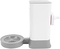 Vista 4 de POCREATION Jaula dispensadora automática de agua para mascotas, 1.5L, diseño de boca mojada, transparente con mecanismo de alimentación automática