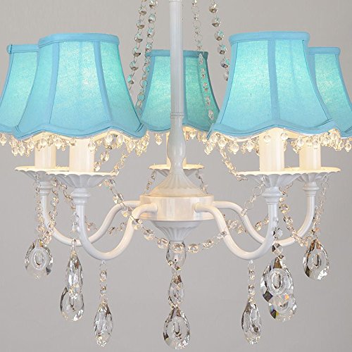Lustre en Cristal Rose et Abat-jour en Tissu Haut de Gamme