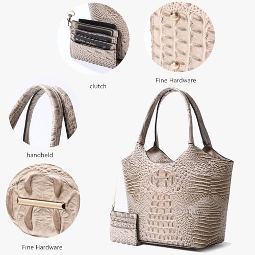 Bolso Satchel Tote para mujer, set 2 piezas, cuero sintético miniatura 4