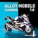 ConsoleXpress Alloy Dynamic Motorcycle, 1/6 Scale Alloy Dynamic Die-Cast Motorcycle Model with Sound Effects, LED Lights, Ignition System and Smoke Spray, Xmas Gifts for Adults & Youth
