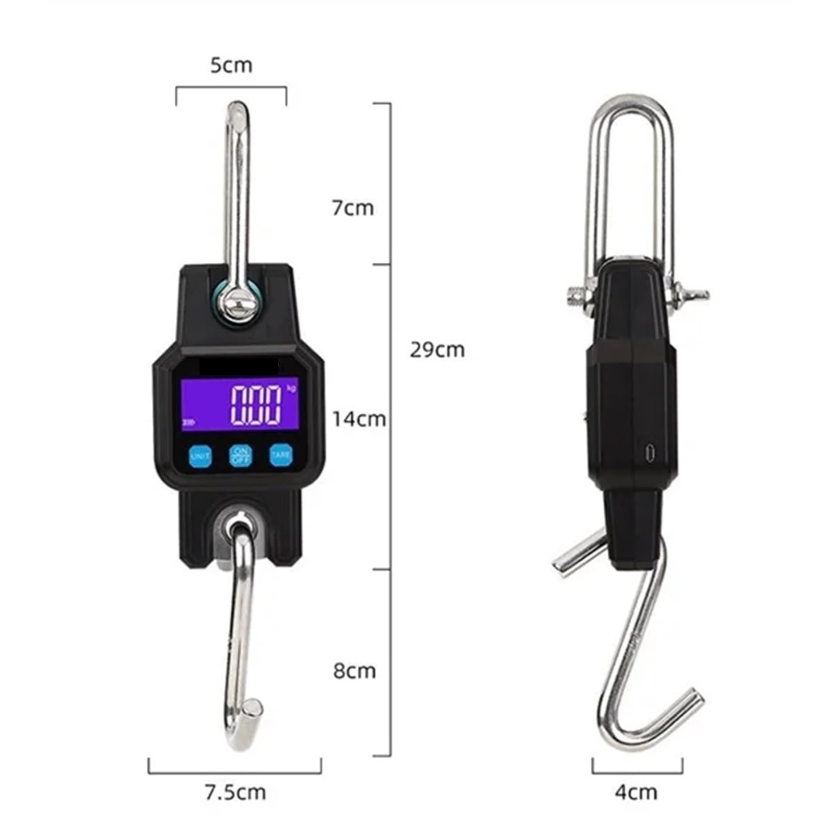 Báscula de equipaje, Báscula Colgante Electrónica De Mano Capacidad 300kg/50g Recargable Digital,para maleta de viaje con pesaje(Nero)