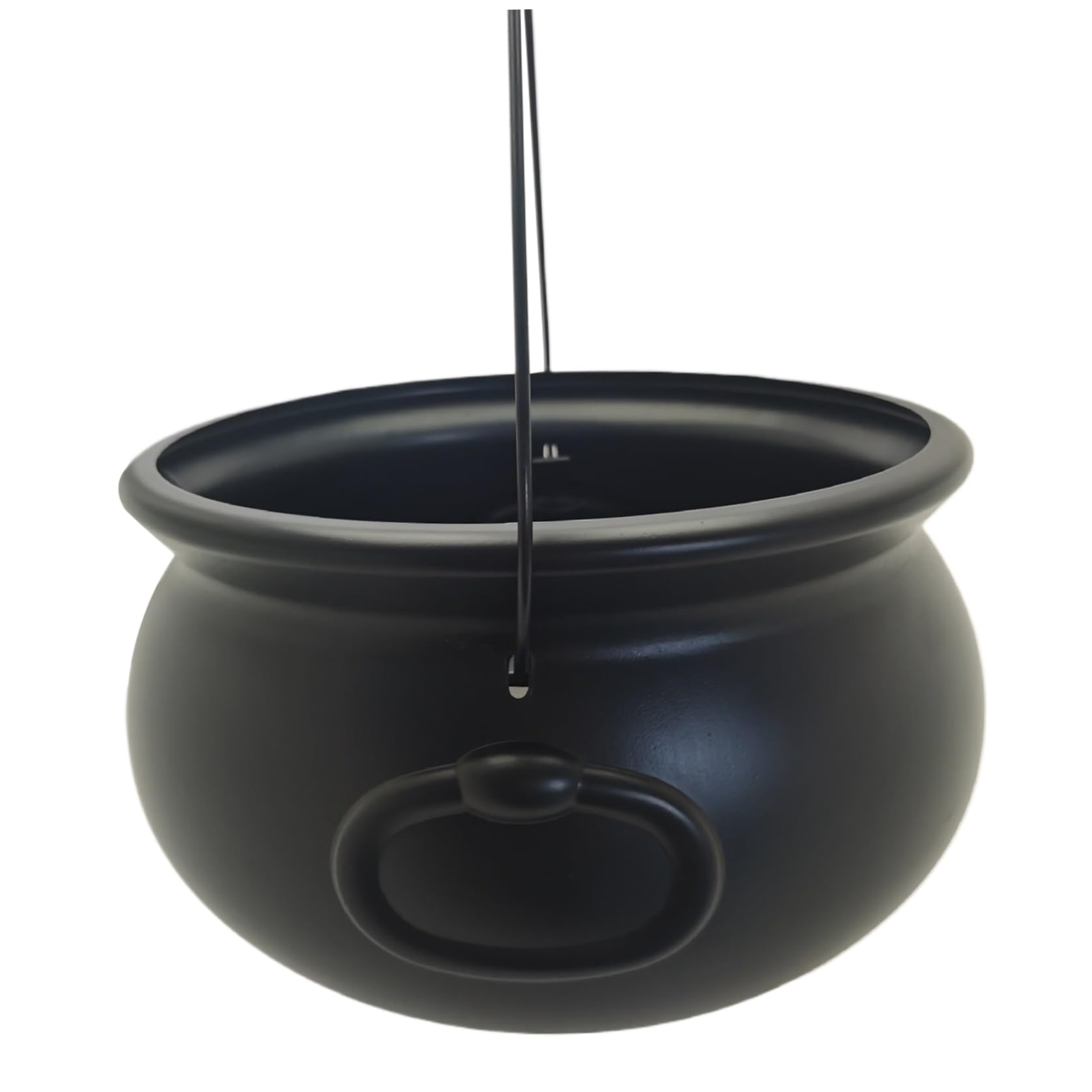 Perodlly Cauldron 12.6 Inch Witches Cauldron Halloween Candy Bowl Holder Plastic Pot with HandleTrick or Treat Party Supplies Halloween Decorations..