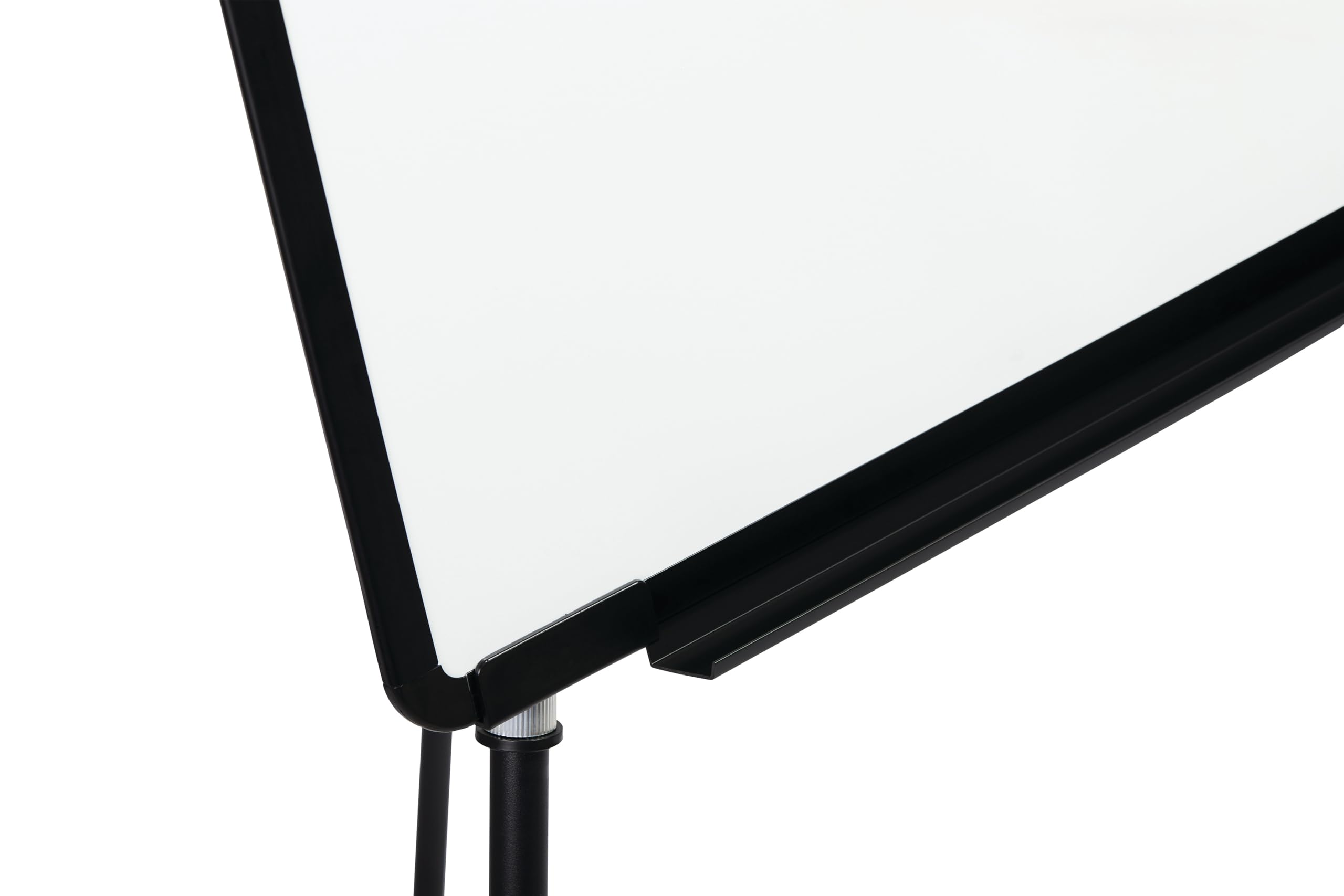 Bi-Office Lavagna Portablocco, Cavalletto Treppiedi Basic Non Magnetico, Cornice in Nero, Dimensioni Pannello Euro 700 x 1000 mm