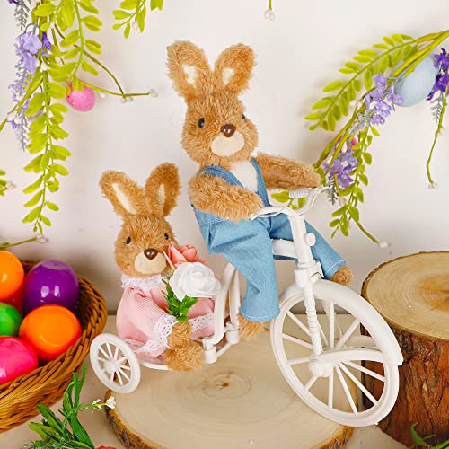 Juegoal-Easter-Tabletop-Decorations-Plush-Bunny-Couple-98-L-x-11-H-Easter-Rabbits-Ride-a-Bike-Cute-Animal-Figurine-for-Girls-Gift-Easter-Basket-Filler-Spring-Home-Kitchen-Room-Ornament Juegoal Easter Tabletop Decorations Plush Bunny Couple 98 L x 11 H Easter Rabbits Ride a Bike Cute Animal Figurine for Girls Gift Easter Basket Filler Spring Home Kitchen Room Ornament