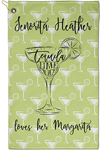 Personalized Margarita Lover Golf Towel - Poly-Cotton Blend - Small w/Name or Text