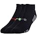 Under Armour Men's HeatGear No Show Socks (3 Pair), Black, Large