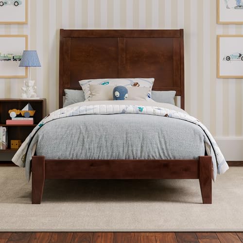 AFI, Portland Twin Solid Wood Low Profile Platform Bed, Walnut - Thumbnail 3