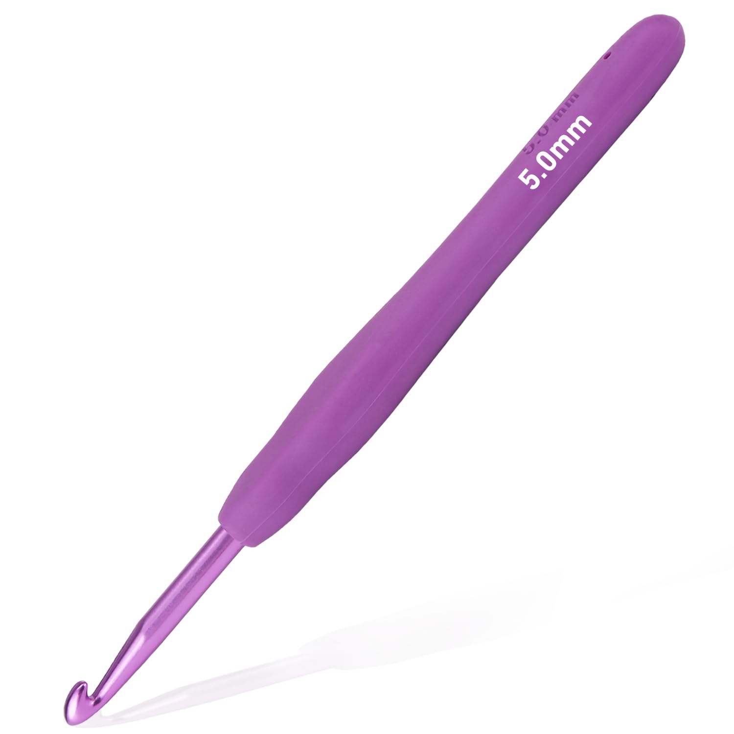 5mm Crochet Hook, Ergonomic Aluminum Crochet Needles for Arthritic Hands