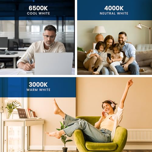 Image of MAGIK Ultima Square 20W 3-in-1 LED Batten | Cool White, Warm White & Natural White Modes | Energy Efficient Linear Tube Light for Home & Office | Sleek Design | Long Life | Pack of 1