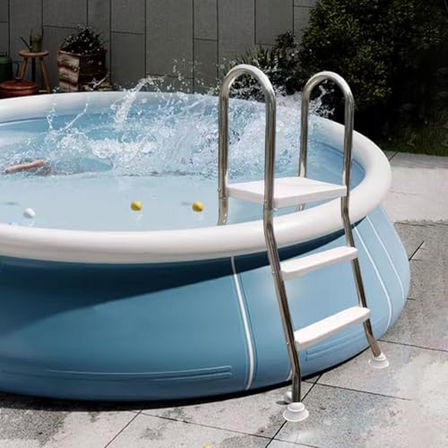 Escalera para Piscina Elevada con 2 Peldaños Antideslizantes miniatura 1