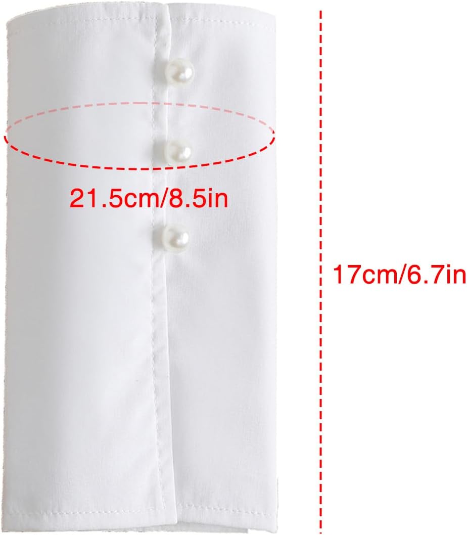 Eforcase Women False Sleeves Wrist Cuffs Detachable Sleeve Cuffs False Sleeves for Sweater Blouse Shirt Fake Sleeve Cuffs