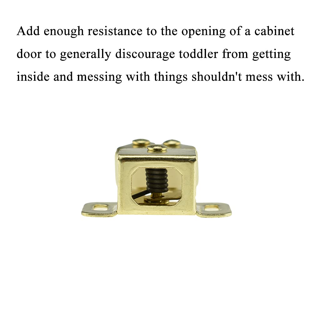 9-Pack Double Roller Catches - Cabinet Door Latches With Sturdy Spring Closure